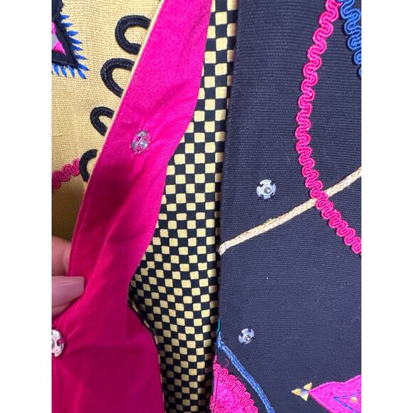 Anage Vintage Bold Embroidered, Beaded, Snap-Front Jacket Y2K Size 2X - So Fun! - Picture 3 of 5